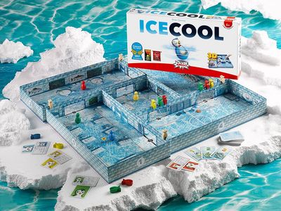 Aufgebautes Gesellschaftsspiel Ice Cool