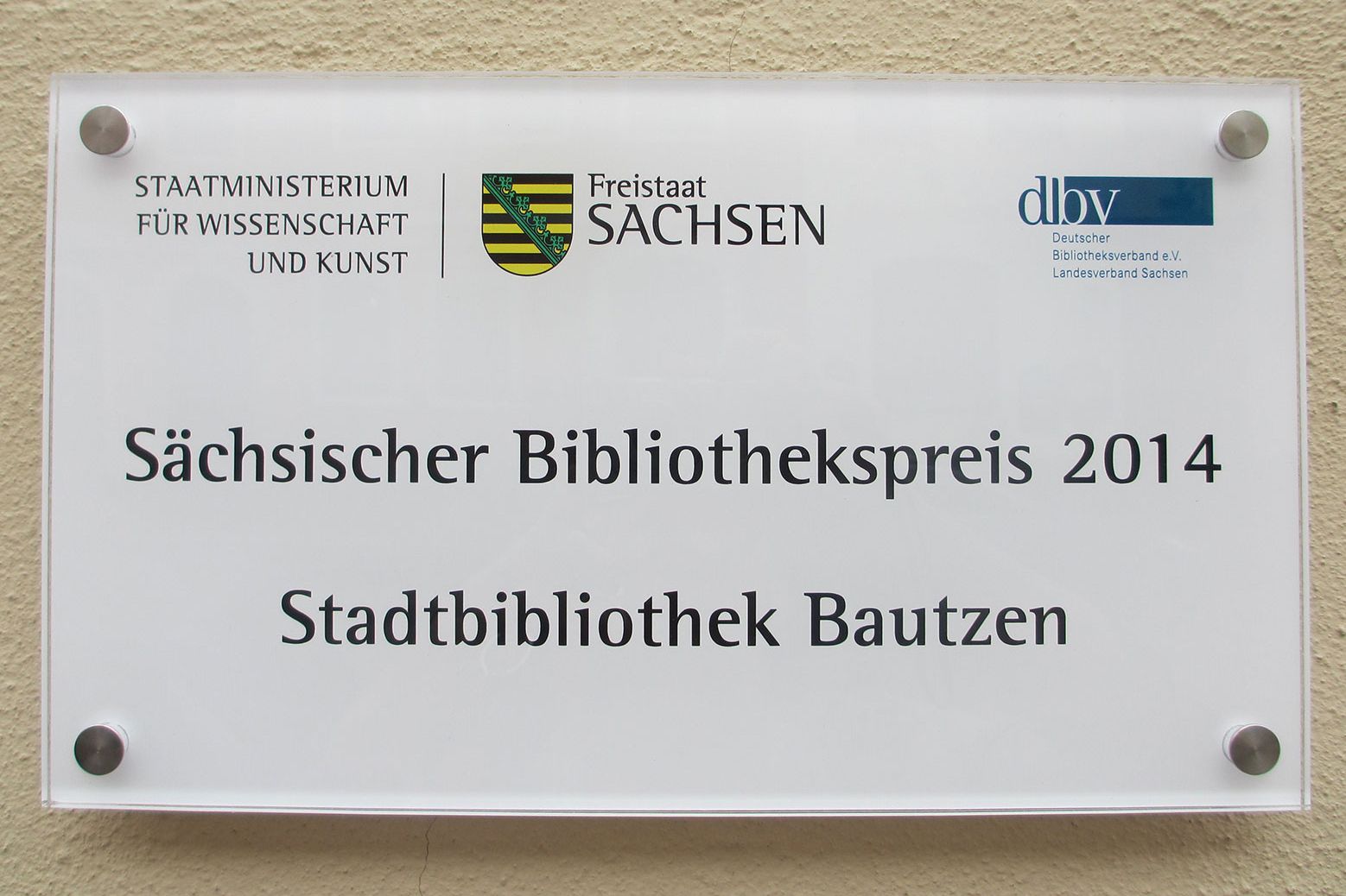 Saechsischer-Bibliothekspreis-Schild
