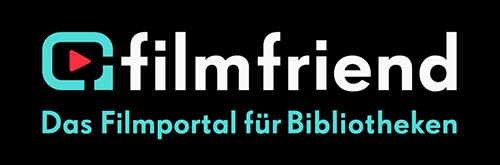 Schriftzug filmfriend in weiß auf schwarzem Untergrund